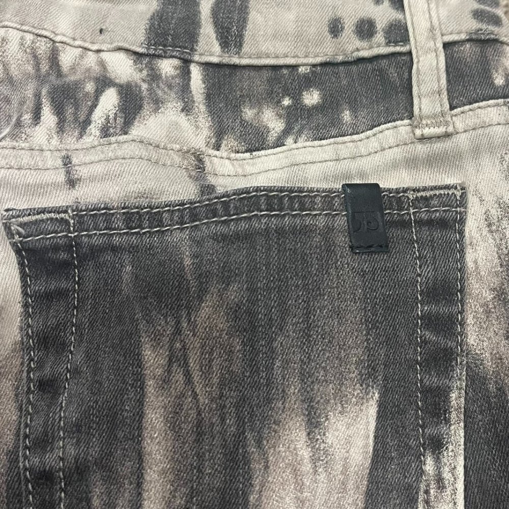 Joe's Jeans Women's Gray Feathered Tie-Dye Skinny High Rise Jeans, Size 26 - Picture 5 of 8